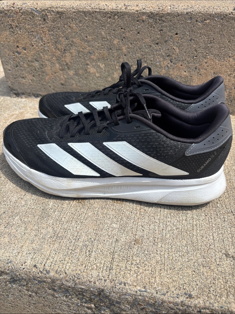 adidas Black and White Running Sneakers